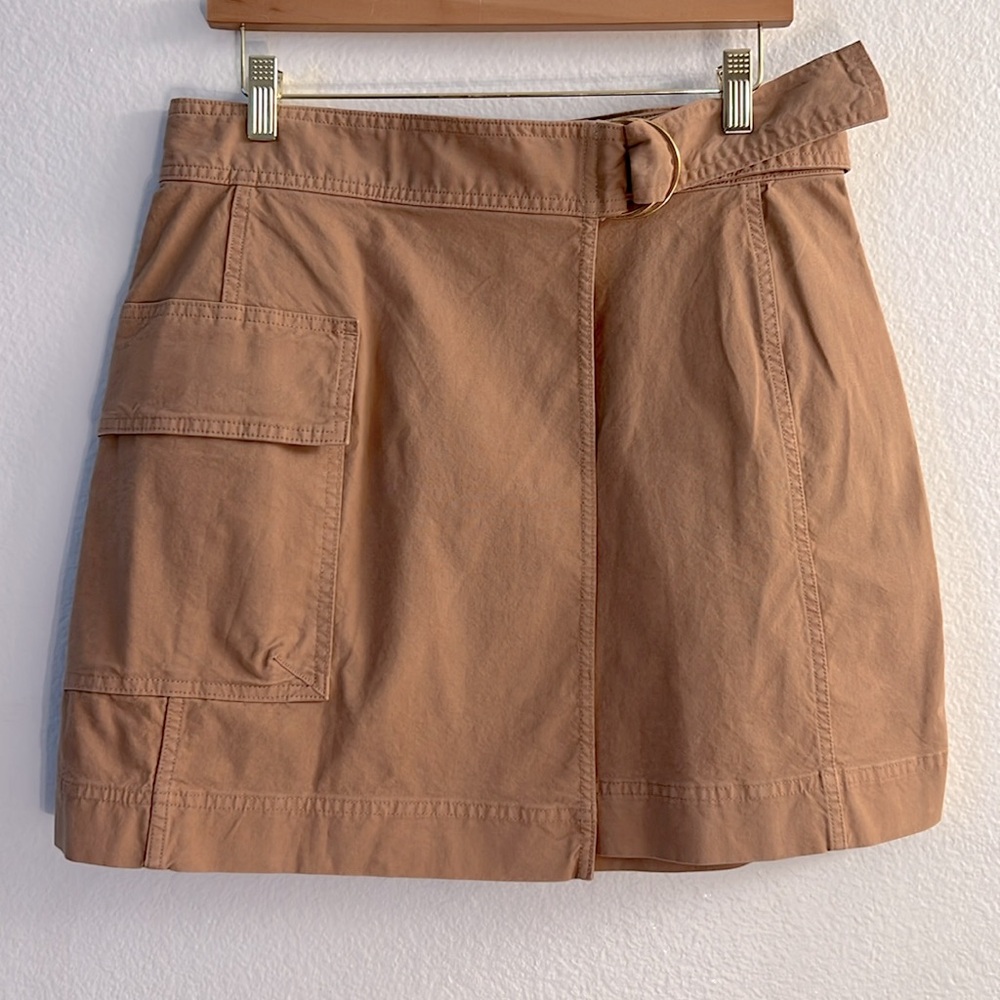 New Banana Republic Utility Wrap Afternoon Latte Skirt Size 12